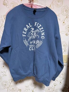 Bomb Party  Blue Crewneck Sweatshirt